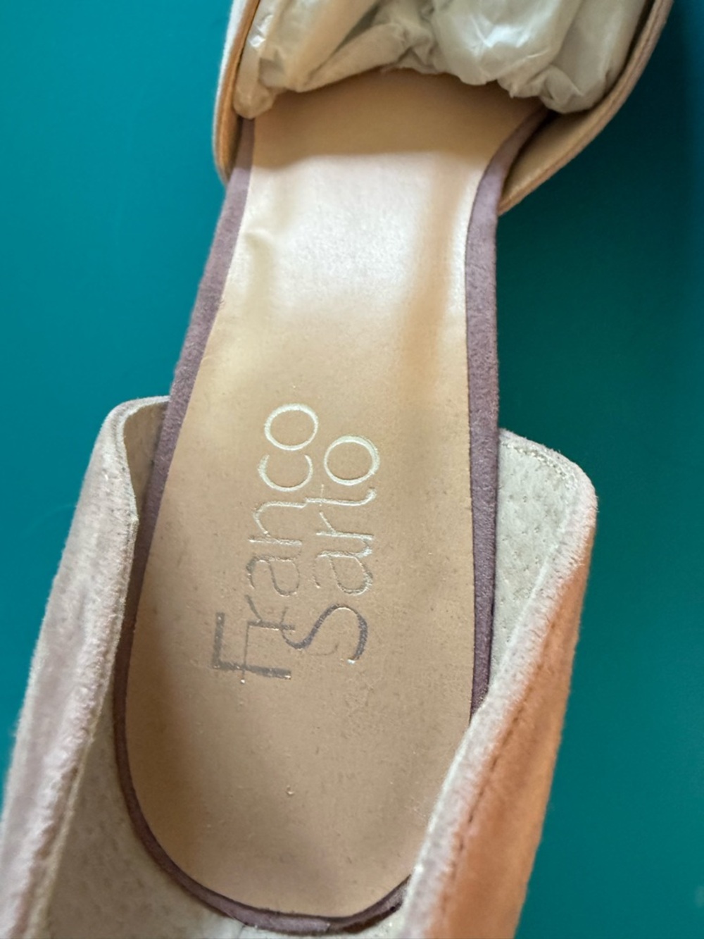 Brand New Franco Sarto Blush Suede D'Orsay Pointed Toe Heels - Picture 3 of 8